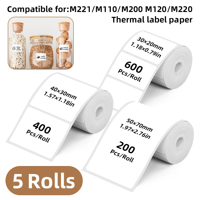 5 Rolls of White Label Sticker - Commercial Printing Services review and price